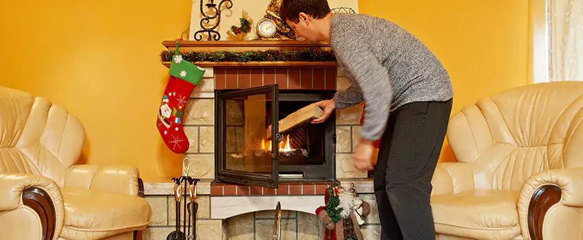 Rusted Metal Fireplace Restoration in Silverdale, Washington